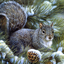 Схема вышивки «Белочка»