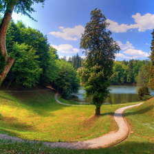 Схема вышивки «дорога к озеру»