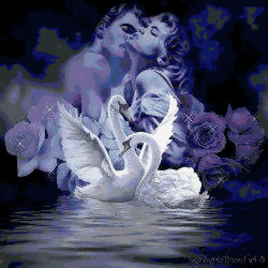 лебеди - лебеди, нежность, любовь - предпросмотр