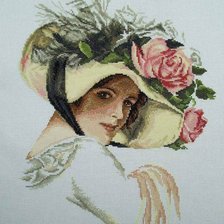 Схема вышивки «женский портрет»