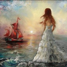 Схема вышивки «алые паруса»