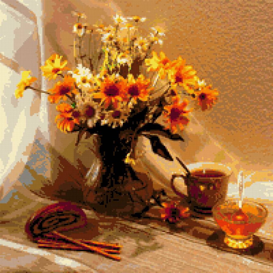 Медовый Спас - цветы, золото, мед - предпросмотр