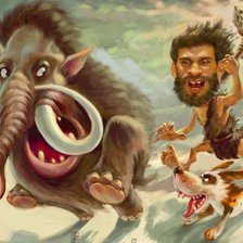 Схема вышивки «охота на мамонта»