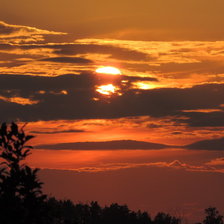 Схема вышивки «закат»