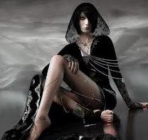 В черном - девушка - оригинал