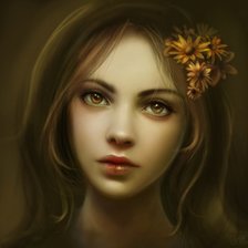 Схема вышивки «Девушка»