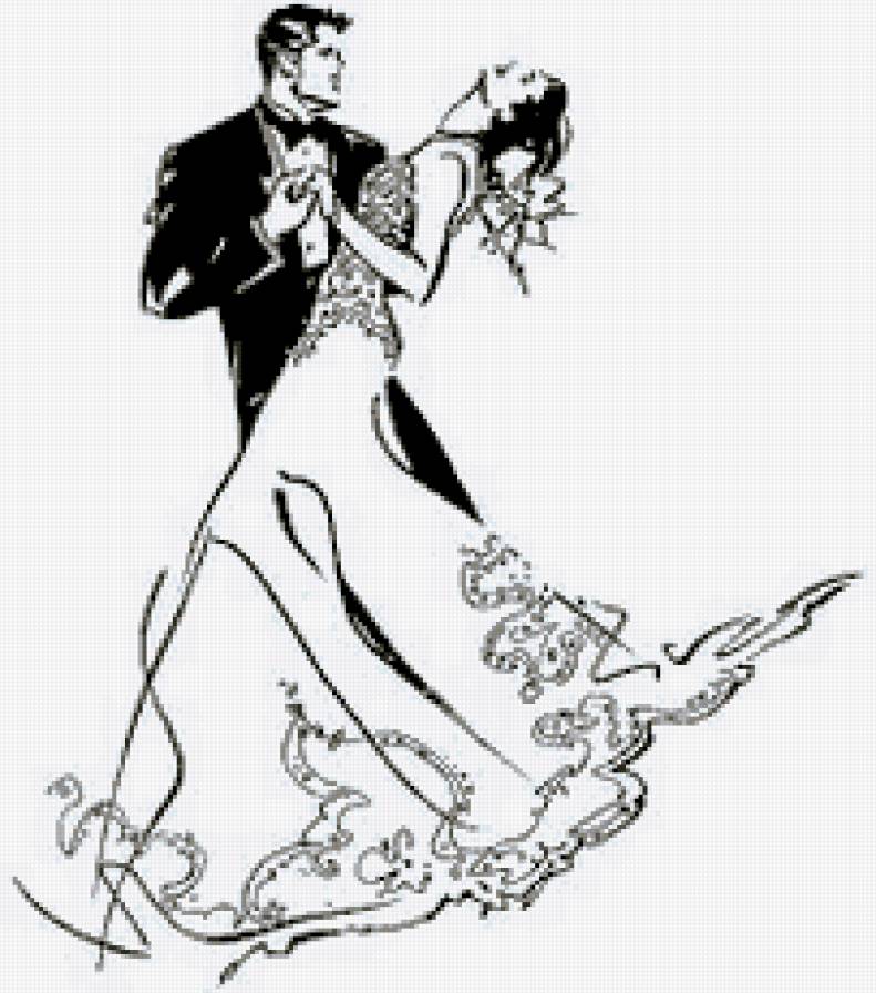 танец - черно белое, пара, танец - предпросмотр