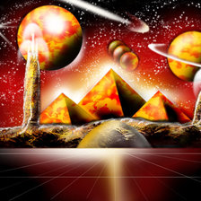 Схема вышивки «Космический пейзаж»