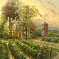 Схема вышивки «Томас Кинкейд»