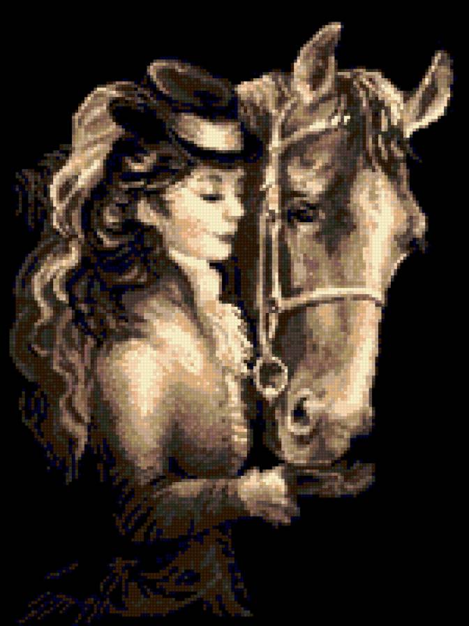 амазонка - кони, девушка - предпросмотр