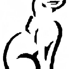 Схема вышивки «Чёрная кошка»