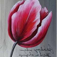 Схема вышивки «тюльпан»