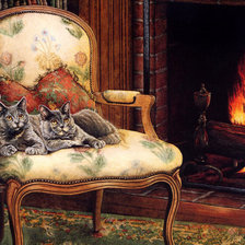 Схема вышивки «в кресле хозяина»