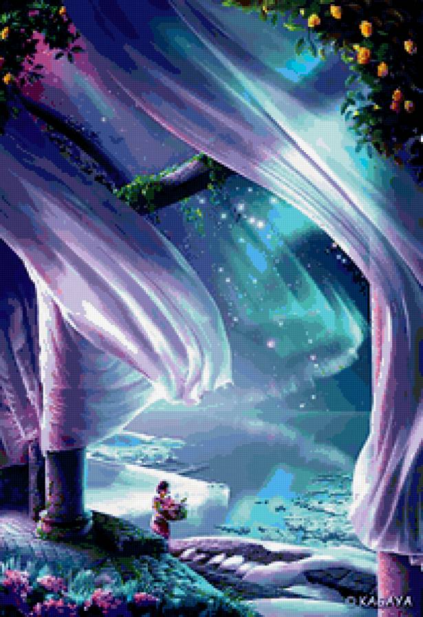 рисунки Кагайя - северное сияние - предпросмотр