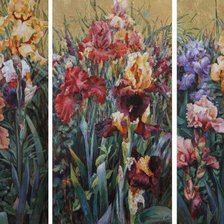 Схема вышивки «Триптих:ИРИСЫ»
