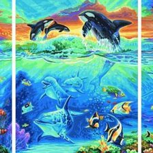 Схема вышивки «Коралловый остров.»