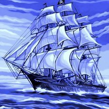 Схема вышивки «Парусник»