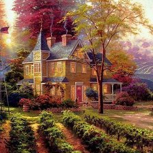 Схема вышивки «Осенний сад»