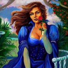 Схема вышивки «девушка»