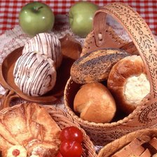 Схема вышивки «Корзинка с булочками»