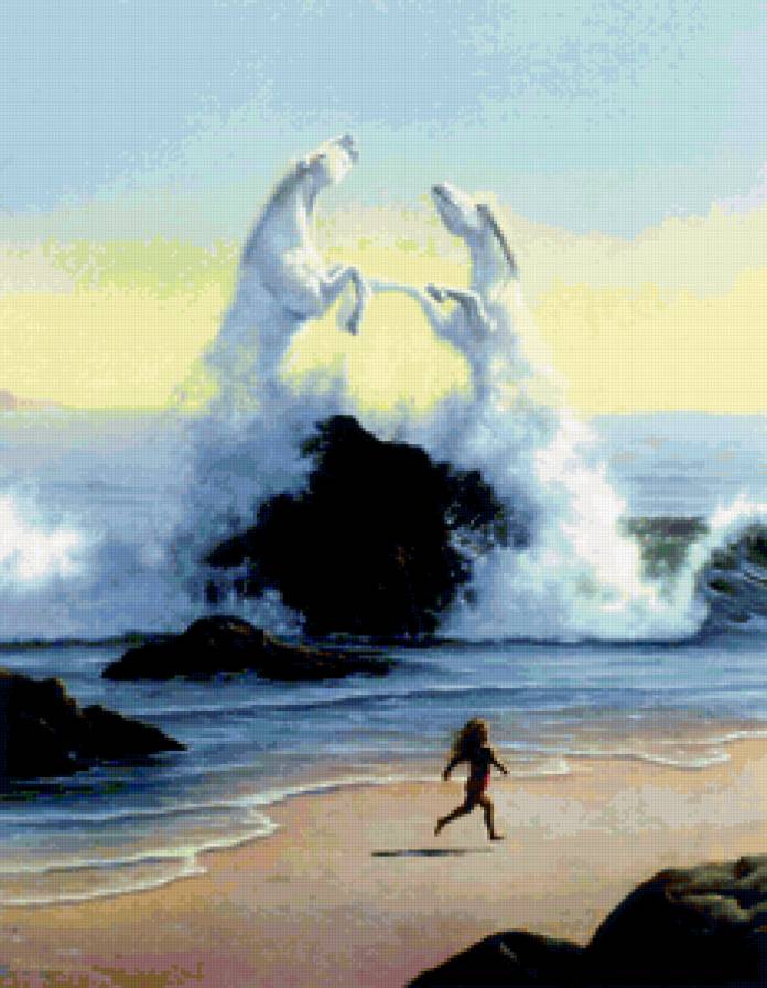 Работы Кагайя - простор, пейзаж, природа, море, девочка - предпросмотр