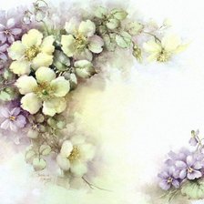 Схема вышивки «фиалки»