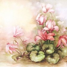 Схема вышивки «цикламен»