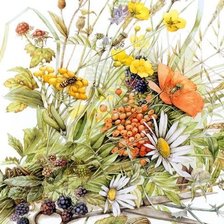 Схема вышивки «полевые цветы»