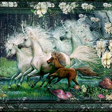 Схема вышивки «единороги»