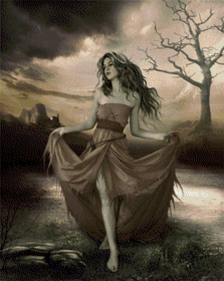 картина Дудиной - девушка - предпросмотр