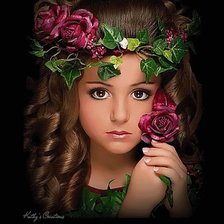 Схема вышивки «Девушка»