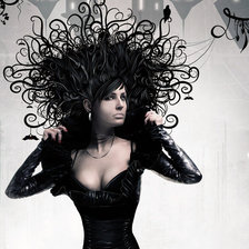 Схема вышивки «девушка»