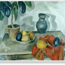 Схема вышивки «натюрморт с фикусом»