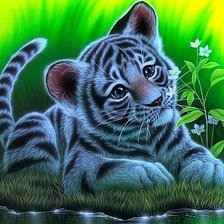 Схема вышивки «Милый тигрёнок»