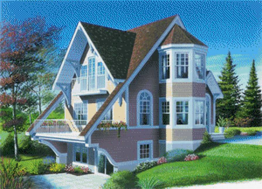 милый дом - озеро, дом, коттедж, пейзаж, природа - предпросмотр