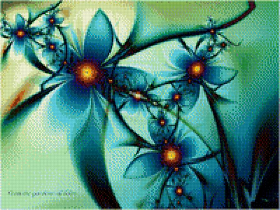 Цветы абстракция - цветы абстракция - предпросмотр