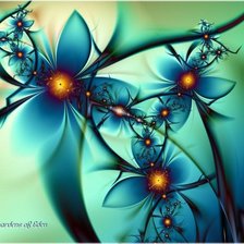 Схема вышивки «Цветы абстракция»