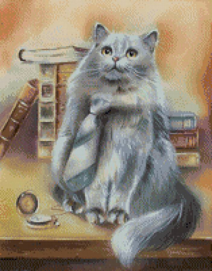 кот ученый - кошки, животные - предпросмотр