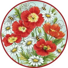 Схема вышивки «Маки и ромашки»