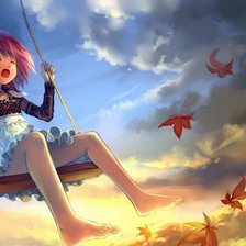 Схема вышивки «Качели Анимэ»