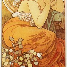 Схема вышивки «Топаз по картине А.МУХИ»