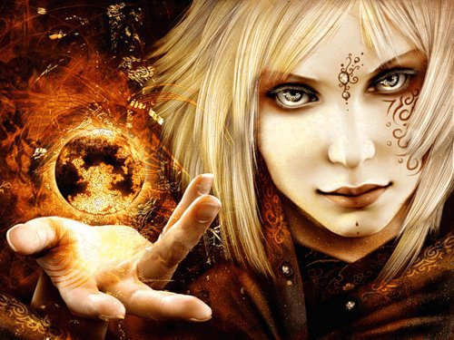 Магия - сила, взгляд, девушка - оригинал