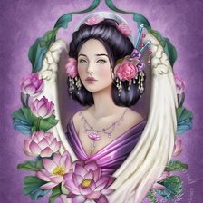 Схема вышивки «Ангел лотосов»