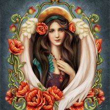 Схема вышивки «Ангел маков»