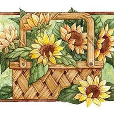 Схема вышивки «подсолнухи»