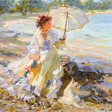 девушка с собачкой