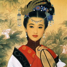 Схема вышивки «девушка»