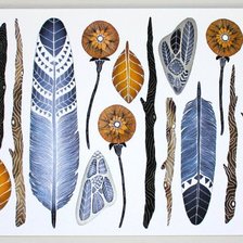 Схема вышивки «Перья»