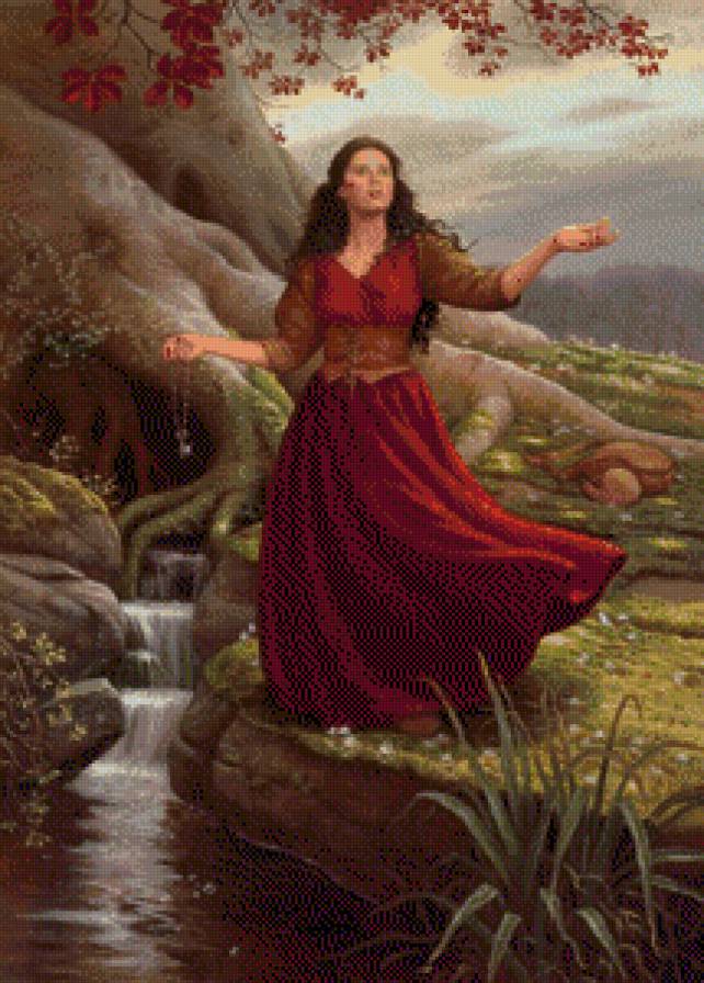 серия "женщины" - женщина.река - предпросмотр