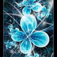 Схема вышивки «Ледяной цветок,абстракция»